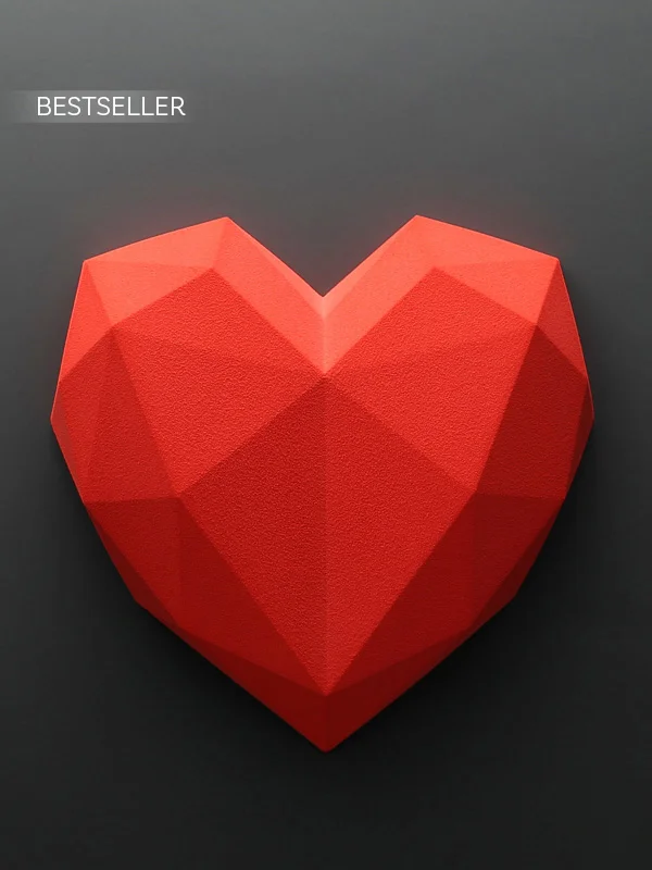 Heart chocolate cake