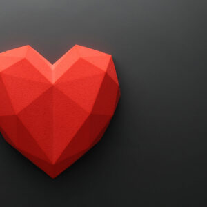 Heart chocolate cake