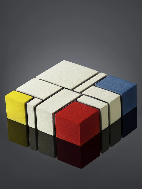 Mondriaan chocolate cake